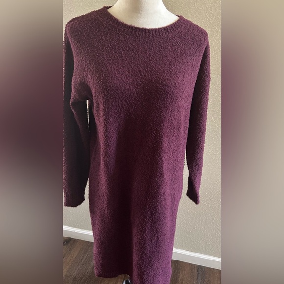 Jessica Simpson Plum Textured Knit Sweater Dress size NWT - Picture 1 of 4